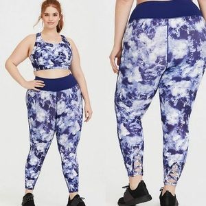 Torrid Active tie dye cropped cutout leggings